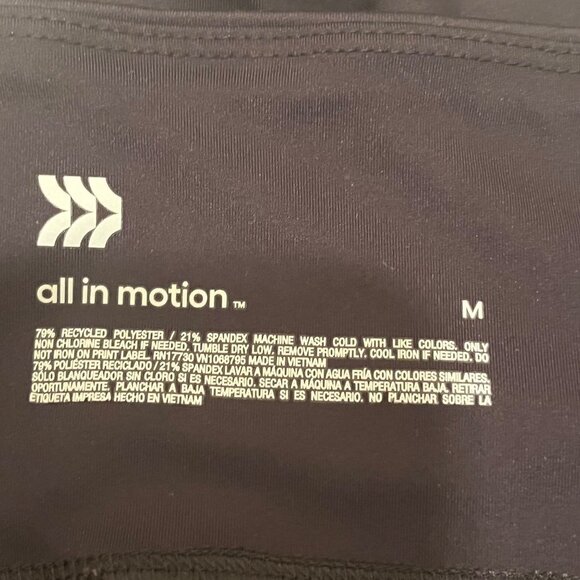All in Motion Black Women's Leggings Size M - Picture 4 of 9